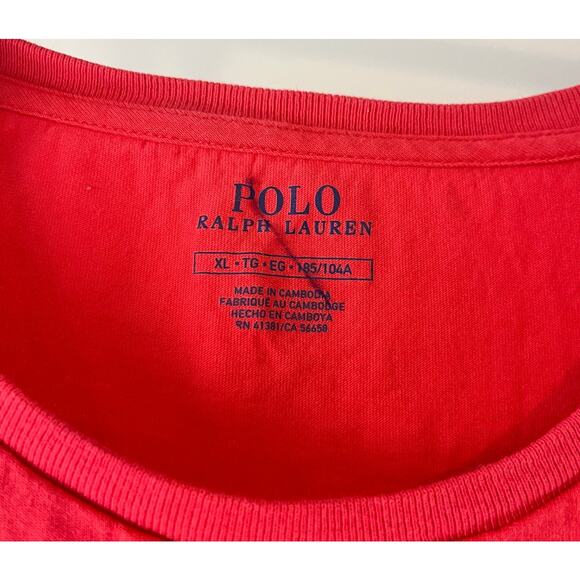 Polo Ralph Lauren Salmon Colored Tee Shirt T-Shirt XL Embroidered Pony - Picture 2 of 5
